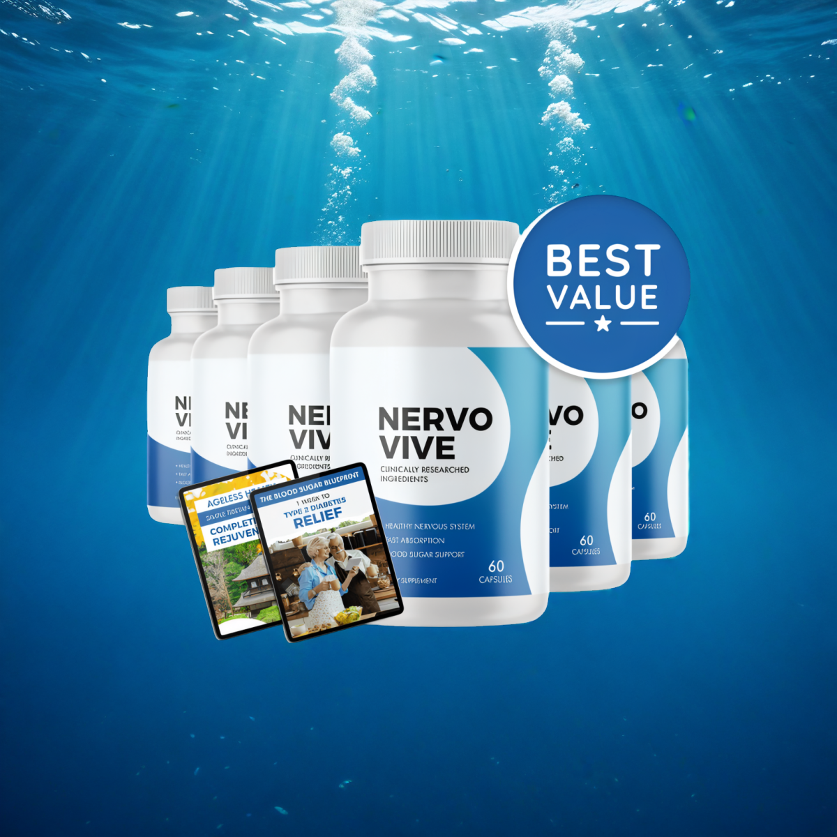 Nervovive - 6 Bottles + 2  Ebooks